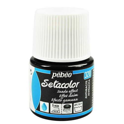 Pebeo Setacolor Suede Effect Kumaş Boyası Anthracite 320 - 320 Anthracite