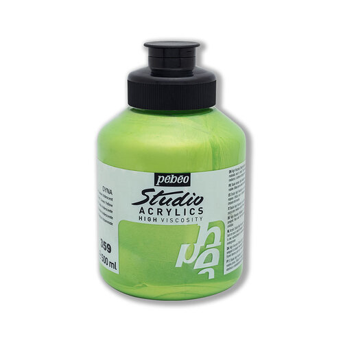 Pebeo Studio Akrilik Boya 359 İridescent Green Yellow 500ml - 359 İridescent Green Yellow