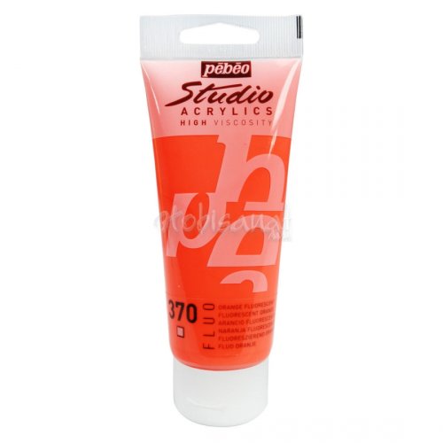 Pebeo Studio Fluo Akrilik 100ml Boya 370 Orange - 370 Orange