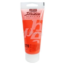 Pebeo - Pebeo Studio Fluo Akrilik 100ml Boya 370 Orange
