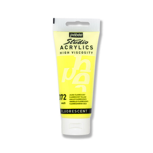 Pebeo Studio Fluo Akrilik 100ml Boya No:372 Yellow - 372 YELLOW