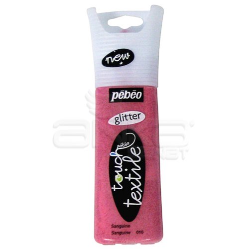 Pebeo Touch Textile 3D Çok Amaçlı Rölyef Boya 30ml 010 Glitter Sanguine - 010 Glitter Sanguine