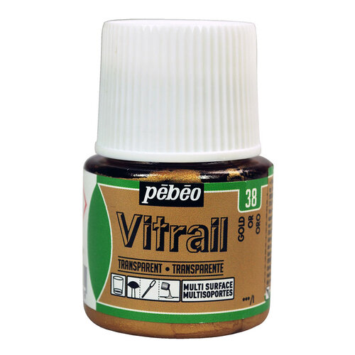 Pebeo Vitrail Şeffaf Cam Boyası 45ml Altın 38 - 38 Altın