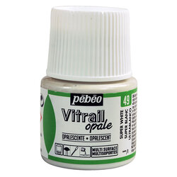 Pebeo - Pebeo Vitrail Opak Cam Boyası 45ml Beyaz 49