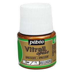 Pebeo - Pebeo Vitrail Opak Cam Boyası 45ml Sıcak Altın 48