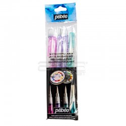 Pebeo - Pebeo Water Brush Pen Doldurulabilir Sulu Boya Fırça Seti 4lü