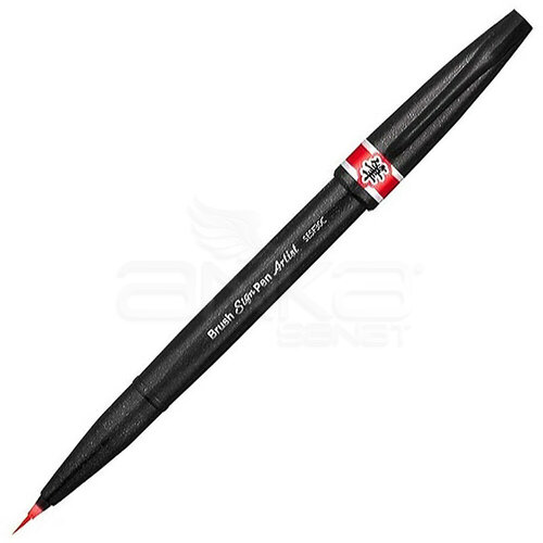 Pentel Brush Sign Pen Ultra Fine Red