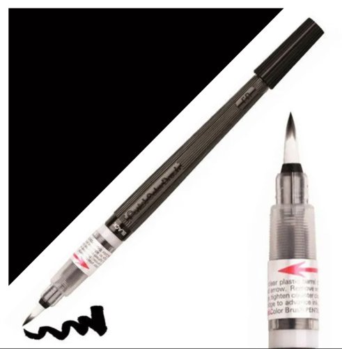 Pentel Arts Colour Brush Fırça Uçlu Kalem Black - BLACK