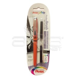 Pentel - Pentel Arts Pocket Brush Kalem ve Refill Seti Kod:XGFKPF/FP10