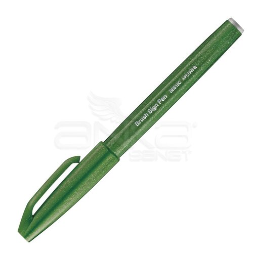 Pentel Brush Sign Pen Fırça Uçlu Kalem Olive Green - Olive Green