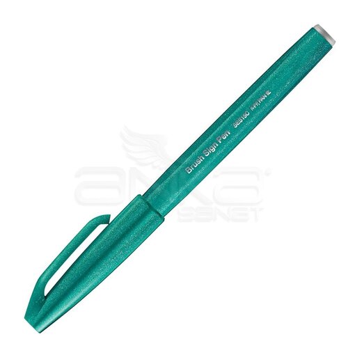 Pentel Brush Sign Pen Fırça Uçlu Kalem Turquoise Green - Turquoise Green