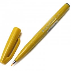 Pentel - Pentel Brush Sign Pen Fırça Uçlu Kalem Yellow