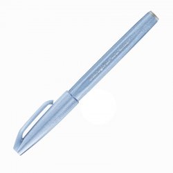 Pentel - Pentel Brush Sign Pen Fırça Uçlu Kalem Grey Blue