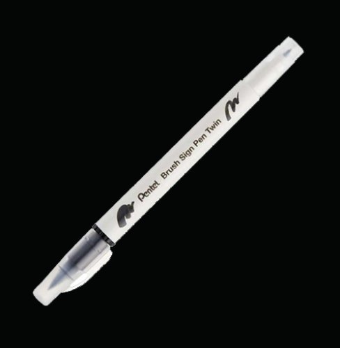 Pentel Brush Sing Pen Twin Çift Taraflı Fırça Uçlu Kalem Black 101 - Black 101