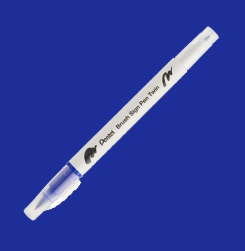 Pentel Brush Sing Pen Twin Çift Taraflı Fırça Uçlu Kalem Blue 103