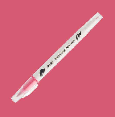 Pentel Brush Sing Pen Twin Çift Taraflı Fırça Uçlu Kalem Carmine 119