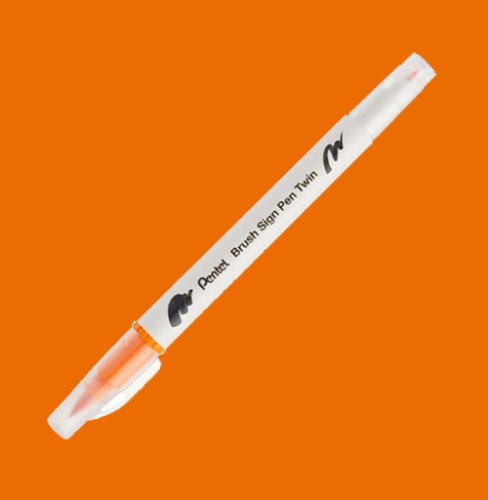 Pentel Brush Sing Pen Twin Çift Taraflı Fırça Uçlu Kalem Ochre 113 - Ochre 113
