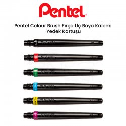 Pentel - Pentel Colour Brush Fırça Uç Boya Kalemi Yedek Kartuşu