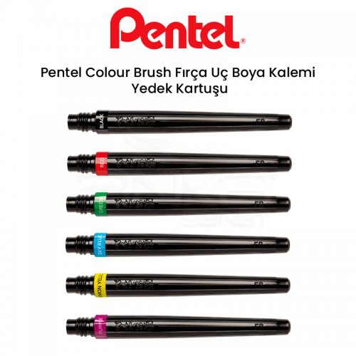 Pentel Colour Brush Fırça Uç Boya Kalemi Yedek Kartuşu