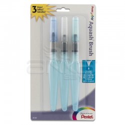 Pentel - Pentel Su Hazneli Fırça Kalem Aquash Brush 3lü Kod: XFRH/3-BFM