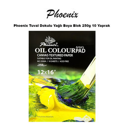 Phoenix - Phoenix Tuval Dokulu Yağlı Boya Blok 250g 10 Yaprak