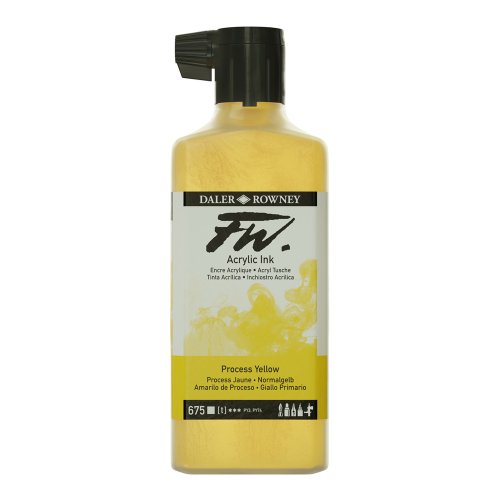 Daler Rowney FW Acrylic Artist Ink 180ml 675 Proccess Yellow