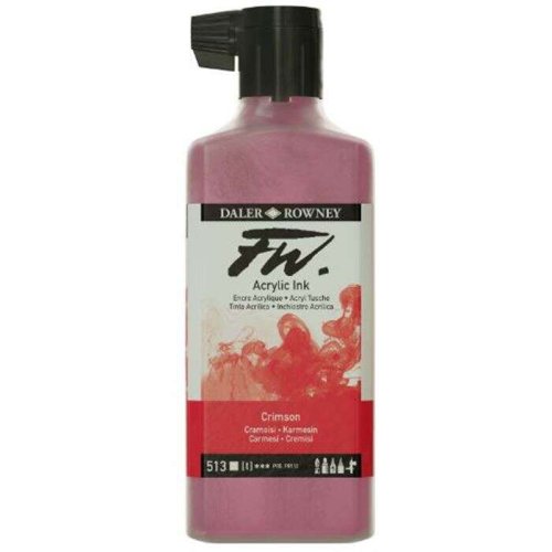 Daler Rowney FW Acrylic Artist Ink 180ml 513 Crimson