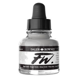 Daler Rowney - Daler Rowney FW Acrylic Artist Ink 29.5ml Cam Şişe 702 Silver