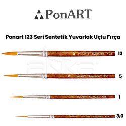 Ponart 123 Seri Sentetik Yuvarlak Uçlu Fırça - Thumbnail