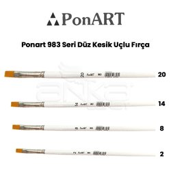 Ponart - Ponart 983 Seri Düz Kesik Uçlu Fırça