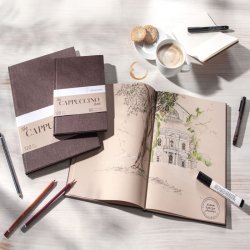Hahnemühle - Hahnemühle The Cappuccino Eskiz Book Sert Kapak Defter 120g A5 (1)