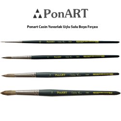 Ponart - Ponart Casin Yuvarlak Uçlu Sulu Boya Fırçası