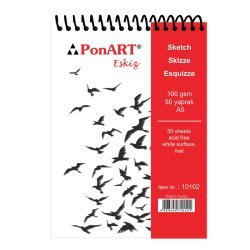 Ponart - Ponart Eskiz Defteri 100g A5 50 Yaprak