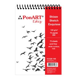 Ponart - Ponart Eskiz Defteri 100g A4 70 Yaprak