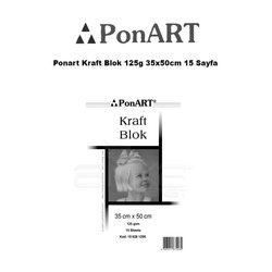 Ponart - Ponart Kraft Blok 125g 35x50cm 15 Sayfa