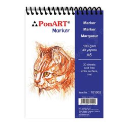 Ponart - Ponart Marker Pad 190g A5 30 Yaprak