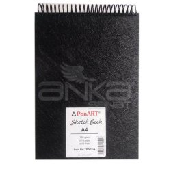 Ponart - Ponart Sketch Book Üstten Spiralli Çizim Defteri 100g A4