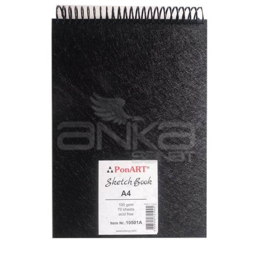 Ponart Sketch Book Üstten Spiralli Çizim Defteri 100g A4