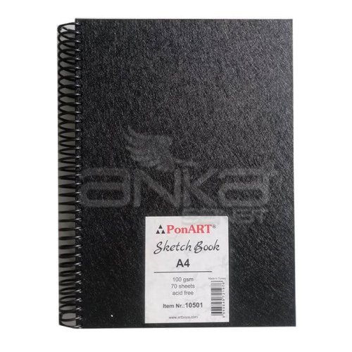 Ponart Sketch Book Yandan Spiralli Çizim Defteri 100g A4