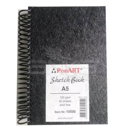 Ponart - Ponart Sketch Book Yandan Spiralli Çizim Defteri 100g A5
