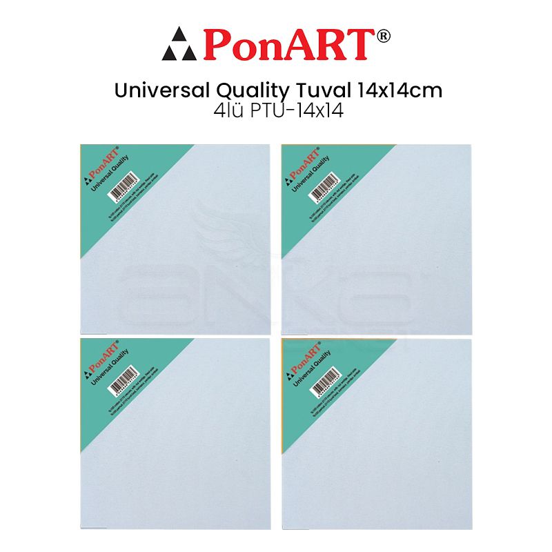 Ponart - Ponart Universal Quality Tuval 14x14cm 4lü PTU-14x14