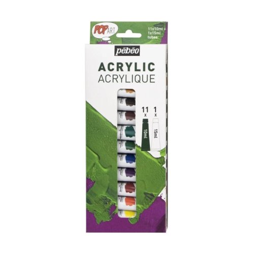 Pebeo Pop Art Akrilik Boya Seti 11x10ml ve 1x15ml 669700