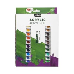 Pebeo - Pebeo Pop Art Akrilik Boya Seti 23x10ml +1 Tüp 15ml Beyaz 669720