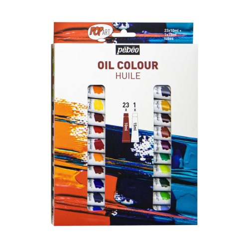 Pebeo Pop Art Yağlı Boya Seti 23x10ml +1 Tüp 15ml Beyaz 669620