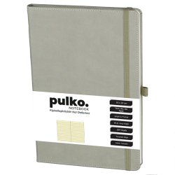 Leuchtturm - PULKO Notebook Not Defteri Termo Deri Çizgili Bej 80g 16x24cm