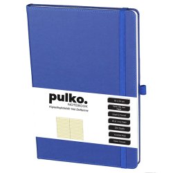 Anka Art - PULKO Notebook Not Defteri Termo Deri Çizgili Mavi 80g 16x24cm