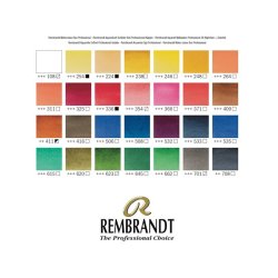 Rembrandt Professional Tablet Suluboya Seti Ahşap Kutu 28 Renk Yarım Tablet + 7 Aksesuar - Thumbnail