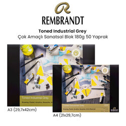 Rembrandt - Rembrandt Toned Industrial Grey Çok Amaçlı Sanatsal Blok 180g 50 Yaprak