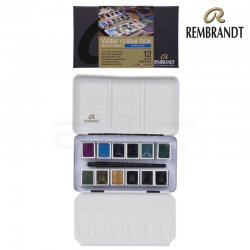 Rembrandt - Rembrandt Sulu Boya Seti 12 Renk + Fırça Granulating