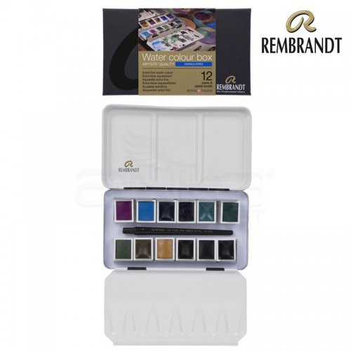 Rembrandt Sulu Boya Seti 12 Renk + Fırça Granulating